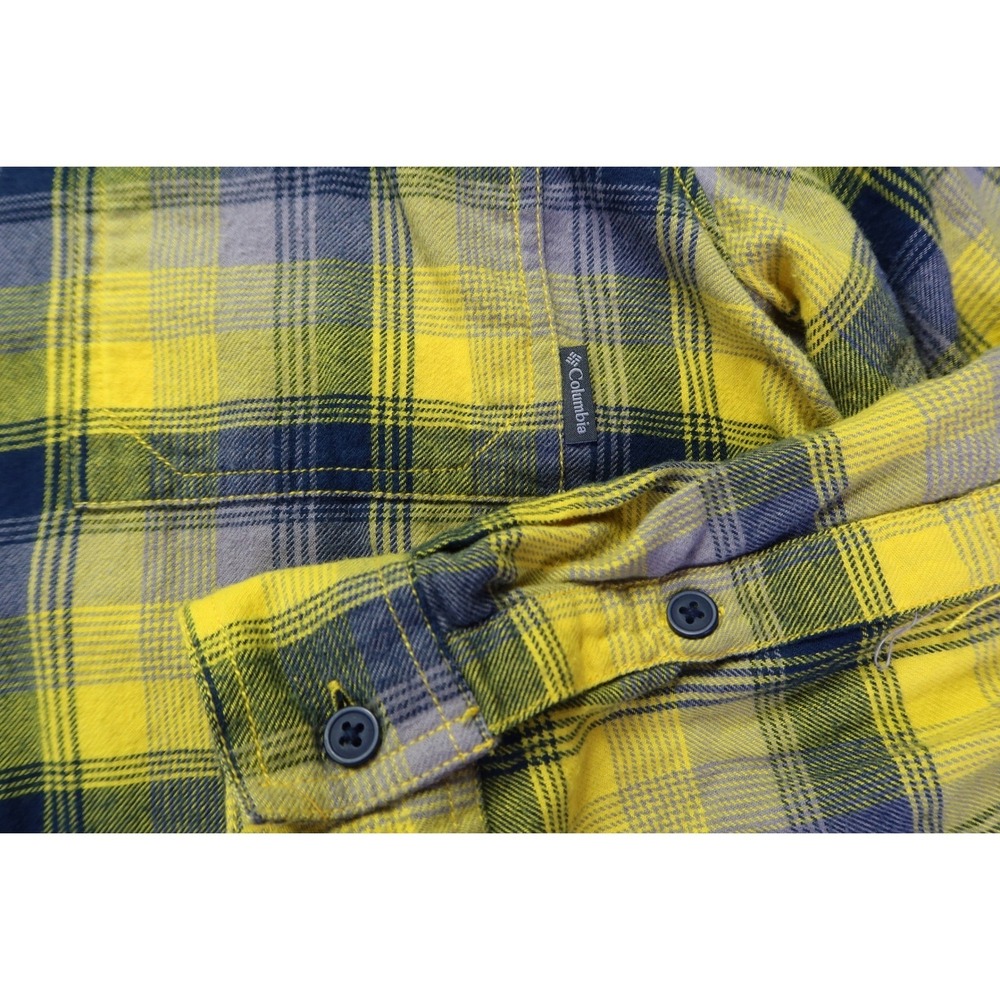 Columbia Sportswear Michigan Wolverines Flannel Long Sleeve Shirt Men's L - Picture 3 of 10